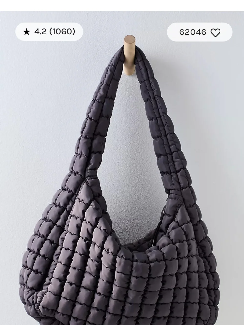Free People Movement Quilted Carryall Bag in Graphite